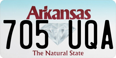 AR license plate 705UQA