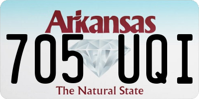 AR license plate 705UQI