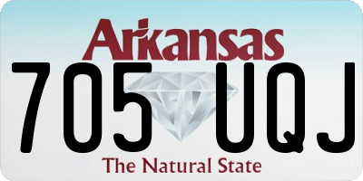 AR license plate 705UQJ