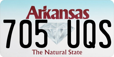 AR license plate 705UQS