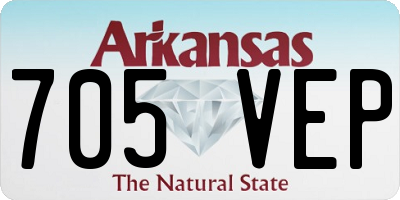 AR license plate 705VEP