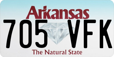 AR license plate 705VFK