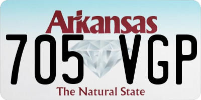 AR license plate 705VGP