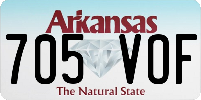 AR license plate 705VOF