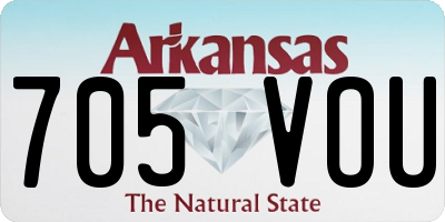 AR license plate 705VOU
