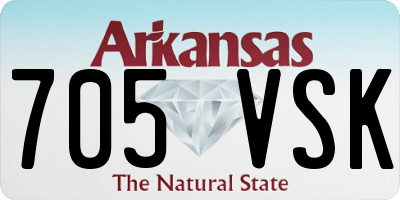 AR license plate 705VSK