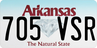 AR license plate 705VSR