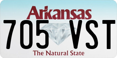 AR license plate 705VST