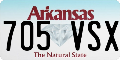AR license plate 705VSX