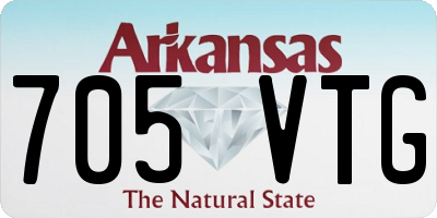 AR license plate 705VTG