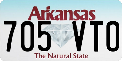 AR license plate 705VTO