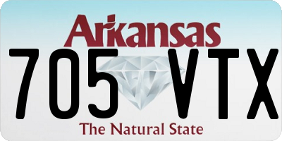 AR license plate 705VTX