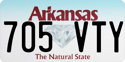 AR license plate 705VTY