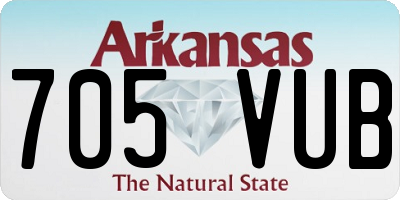 AR license plate 705VUB
