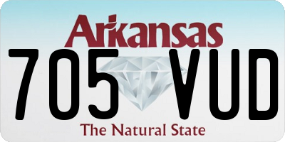 AR license plate 705VUD