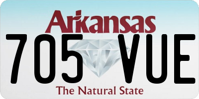 AR license plate 705VUE