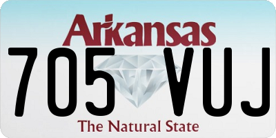AR license plate 705VUJ