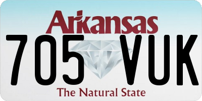 AR license plate 705VUK