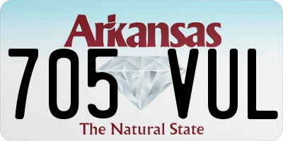 AR license plate 705VUL