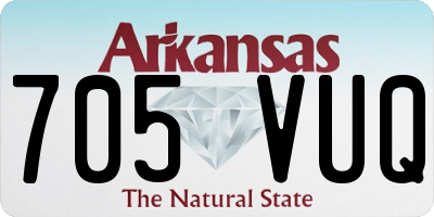 AR license plate 705VUQ