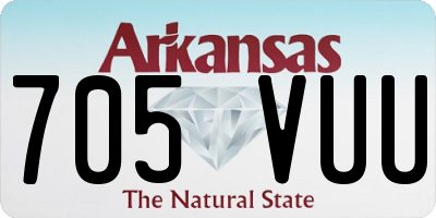 AR license plate 705VUU