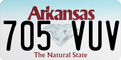 AR license plate 705VUV