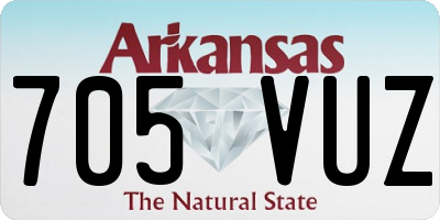 AR license plate 705VUZ