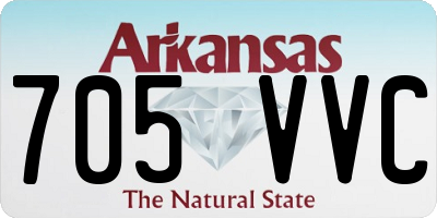 AR license plate 705VVC