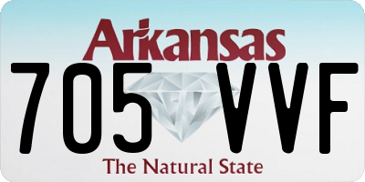 AR license plate 705VVF