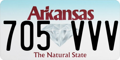 AR license plate 705VVV