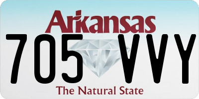AR license plate 705VVY