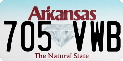 AR license plate 705VWB