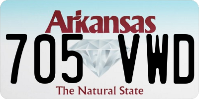 AR license plate 705VWD