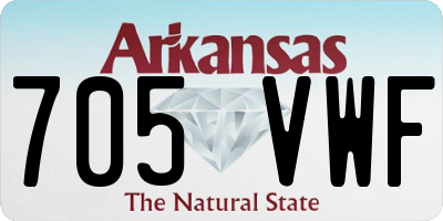AR license plate 705VWF