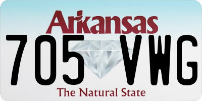 AR license plate 705VWG