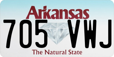 AR license plate 705VWJ