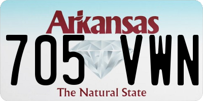 AR license plate 705VWN