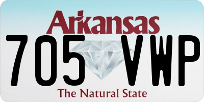 AR license plate 705VWP