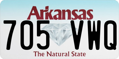 AR license plate 705VWQ