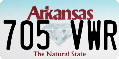 AR license plate 705VWR