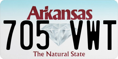 AR license plate 705VWT