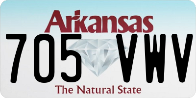 AR license plate 705VWV