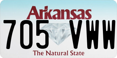 AR license plate 705VWW
