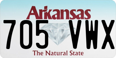 AR license plate 705VWX