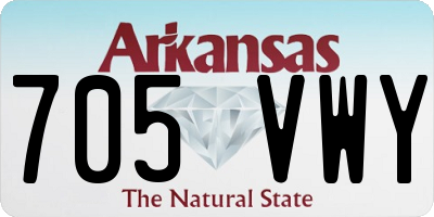 AR license plate 705VWY