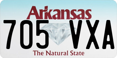 AR license plate 705VXA