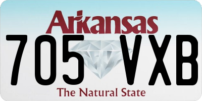 AR license plate 705VXB