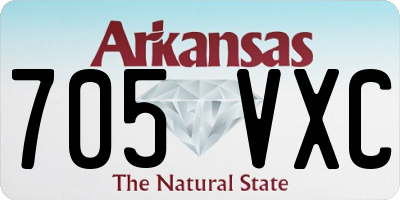 AR license plate 705VXC