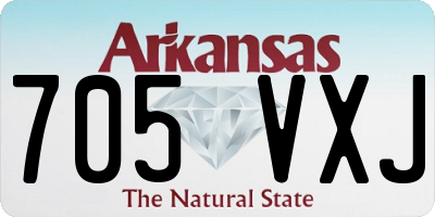 AR license plate 705VXJ