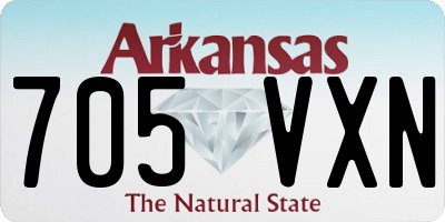 AR license plate 705VXN